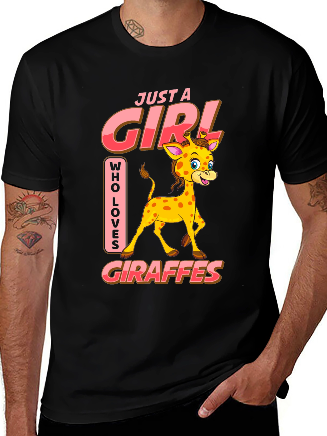 Giraffe Lover T-Shirt - Just A Girl Who Loves Giraffes