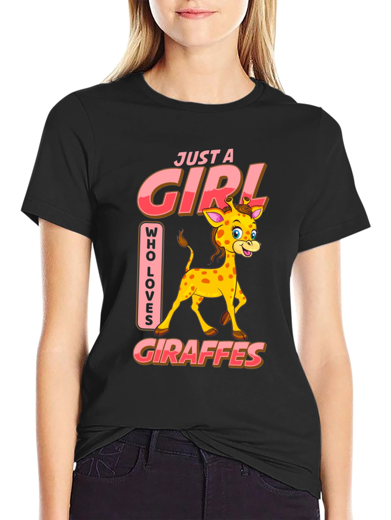 Giraffe Lover T-Shirt - Just A Girl Who Loves Giraffes