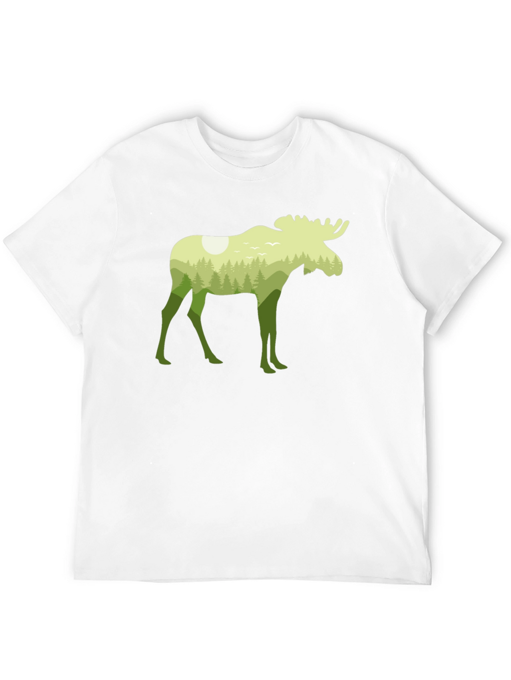 Nature Moose Graphic Tee - Black
