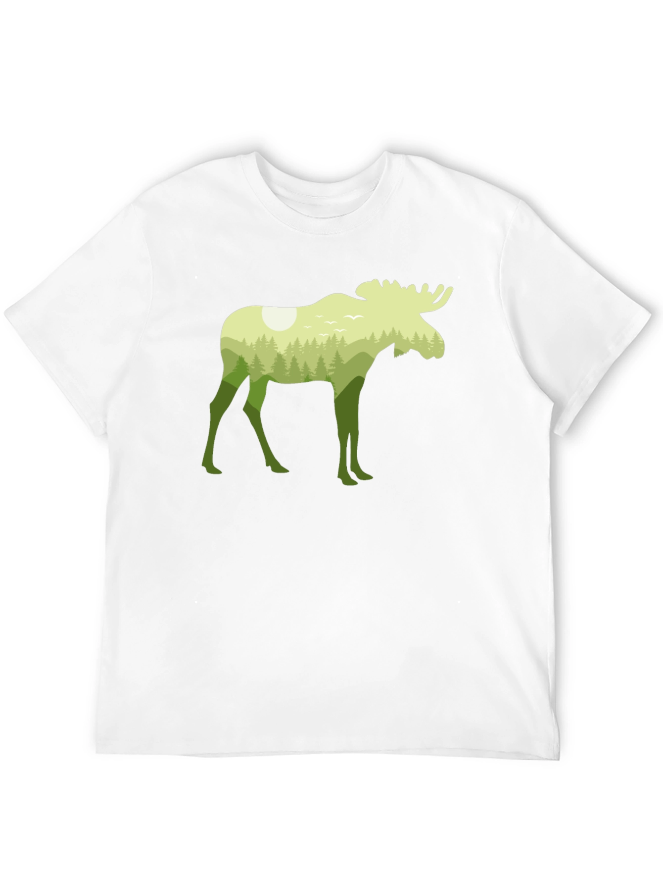 Nature Moose Graphic Tee - Black