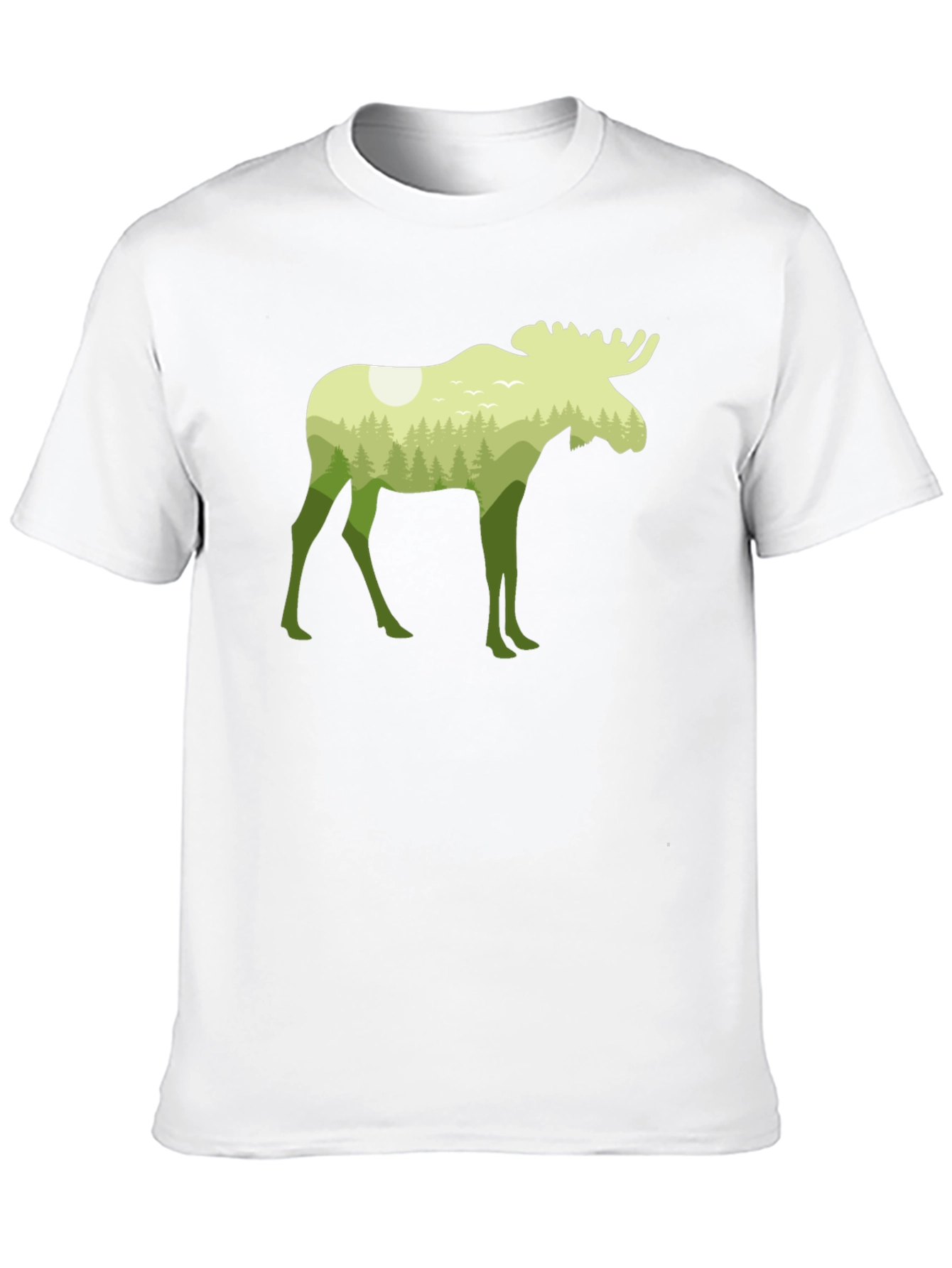 Nature Moose Graphic Tee - Black