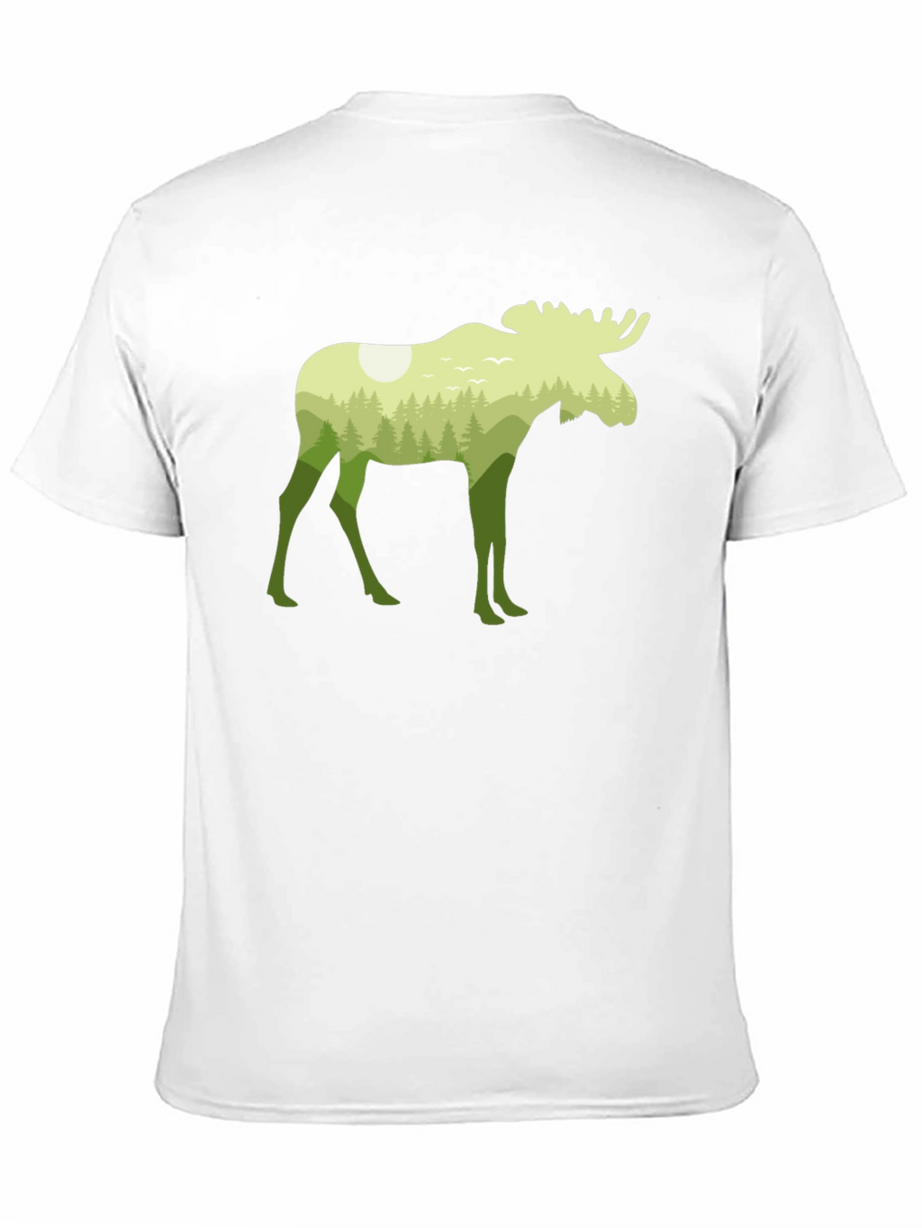 Nature Moose Graphic Tee - Black