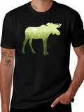 Nature Moose Graphic Tee - Black