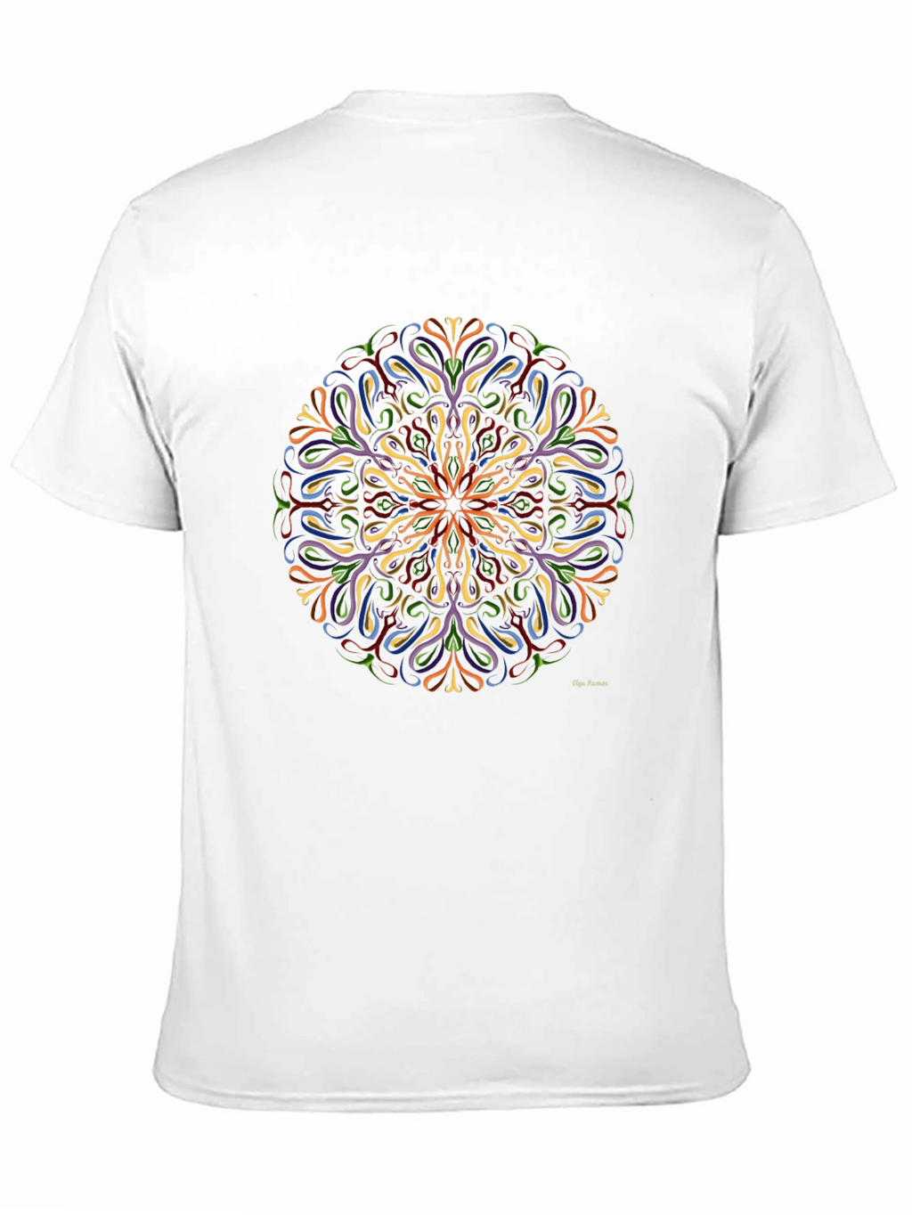 Vibrant Mandala Graphic Black T-Shirt