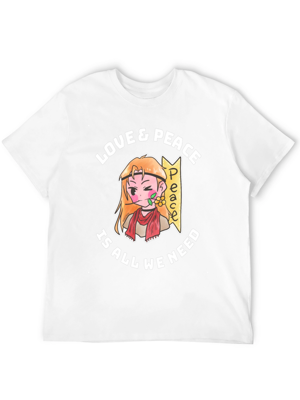 Love & Peace Anime Graphic T-Shirt