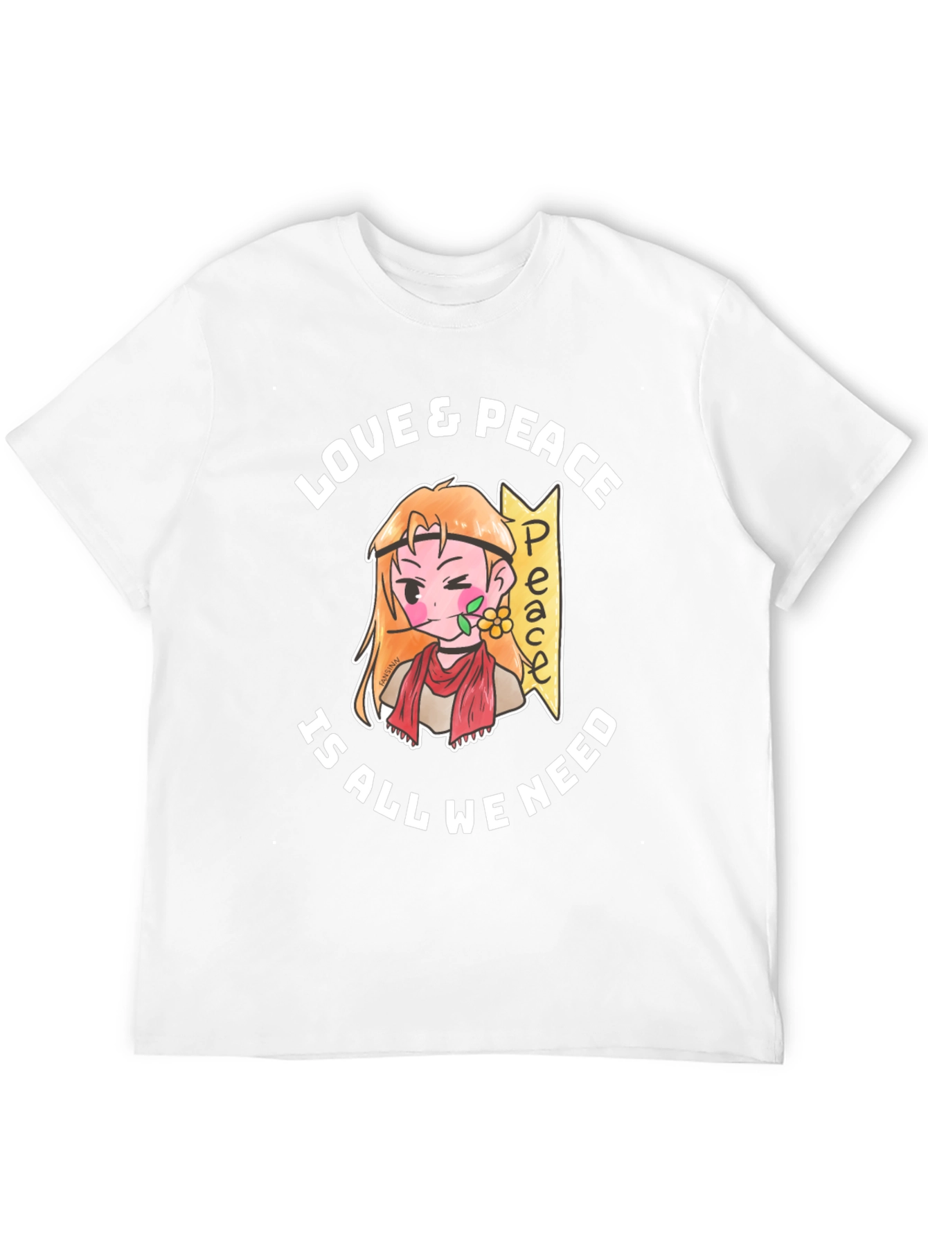 Love & Peace Anime Graphic T-Shirt
