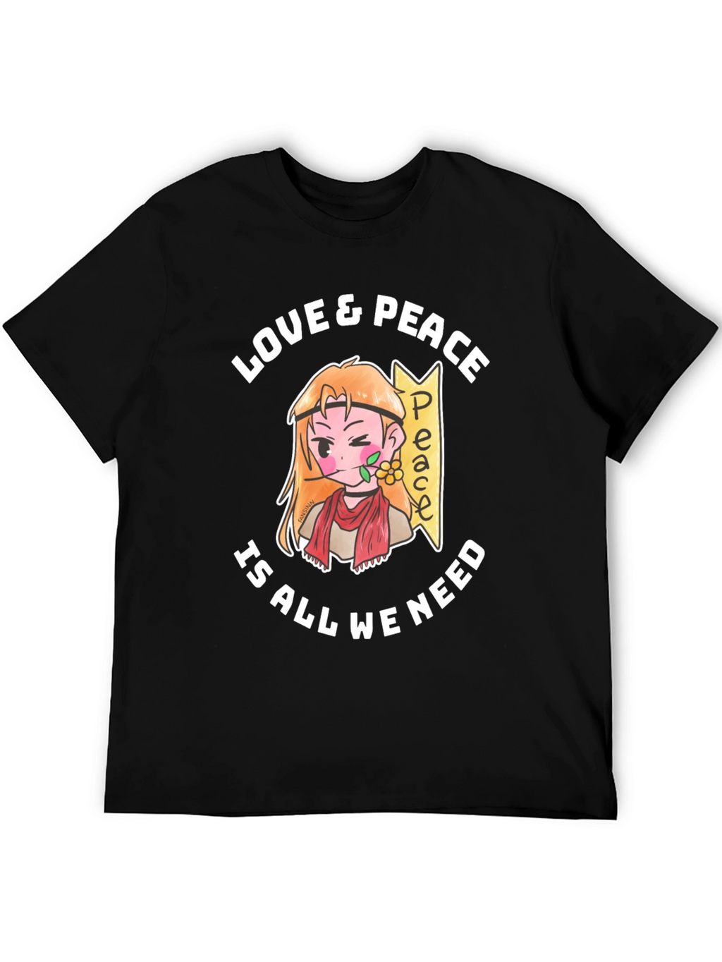 Love & Peace Anime Graphic T-Shirt
