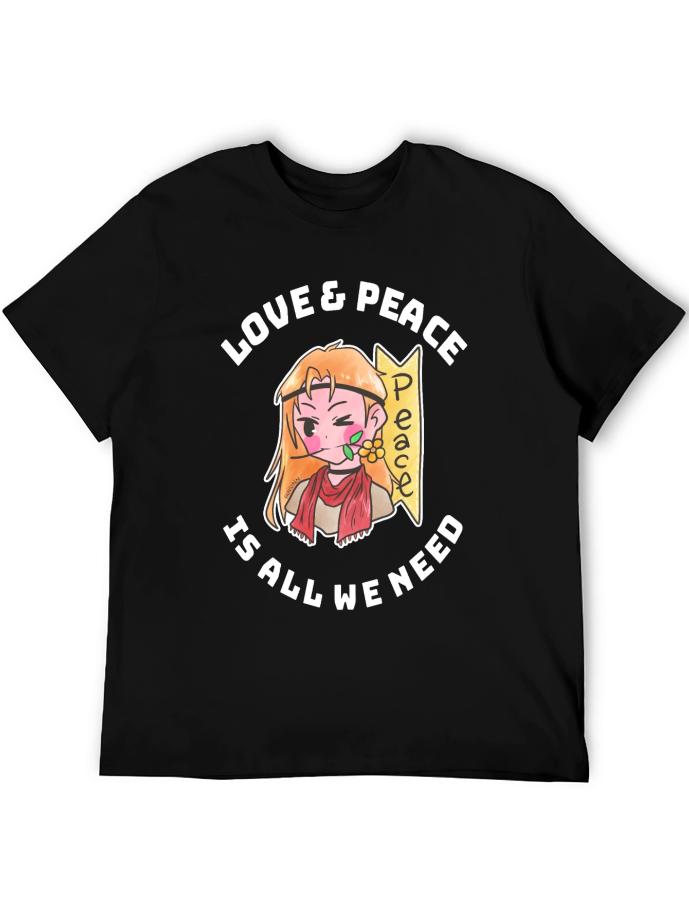 Love & Peace Anime Graphic T-Shirt