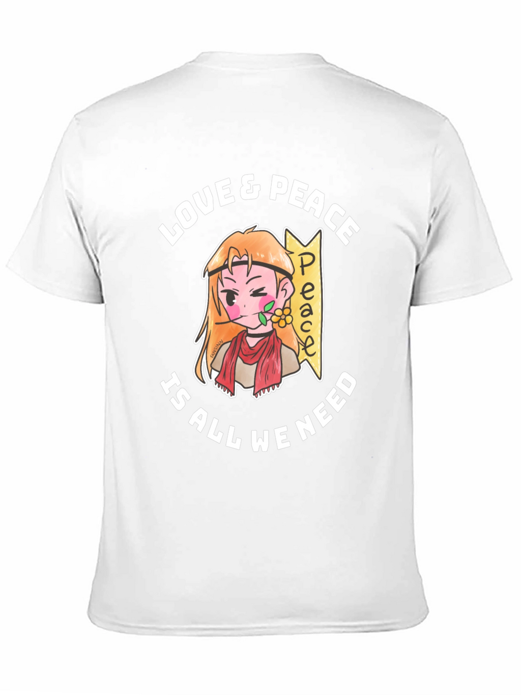 Love & Peace Anime Graphic T-Shirt