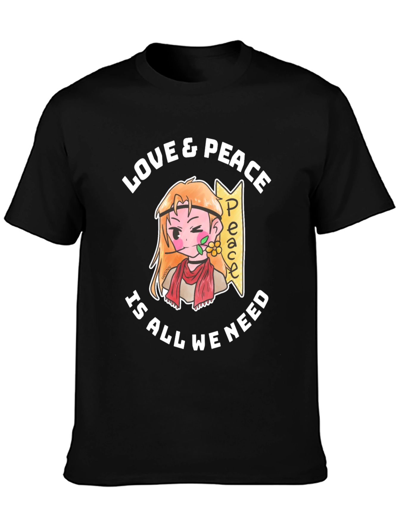 Love & Peace Anime Graphic T-Shirt