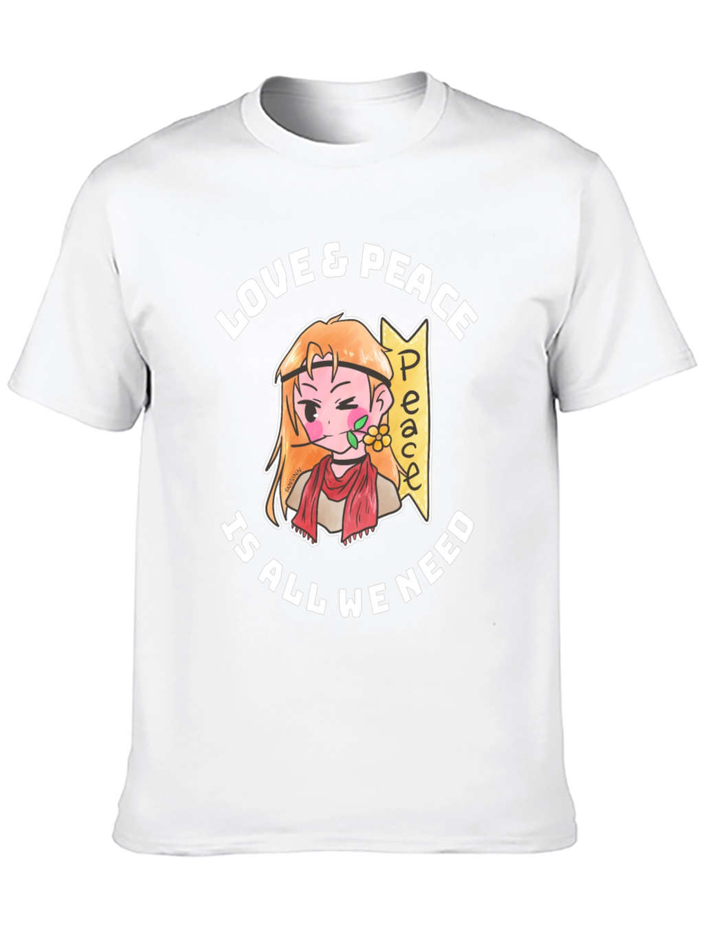 Love & Peace Anime Graphic T-Shirt