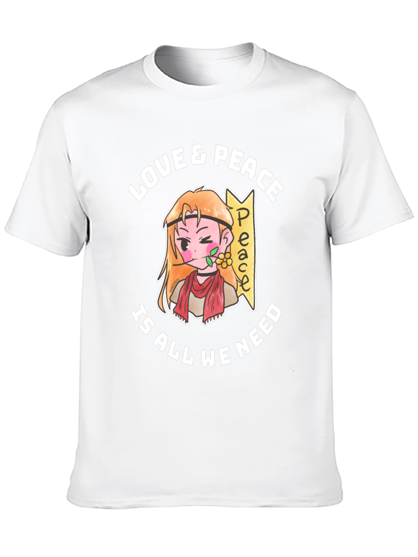 Love & Peace Anime Graphic T-Shirt
