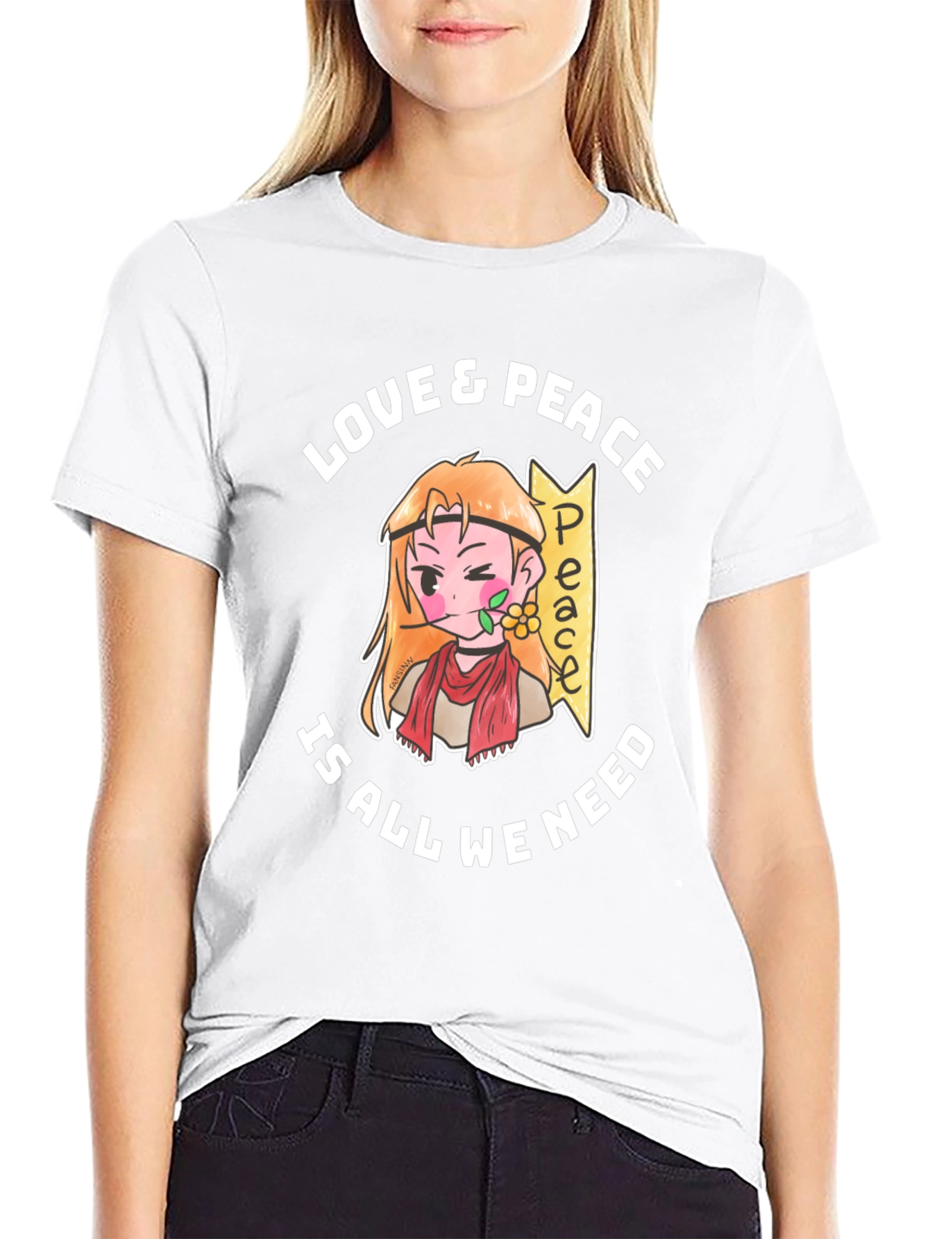 Love & Peace Anime Graphic T-Shirt