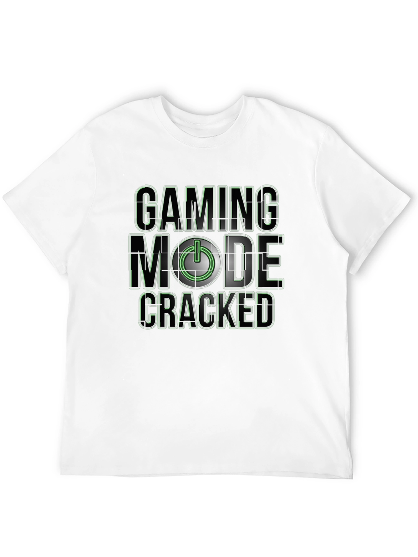 Gaming Mode Cracked T-Shirt - Black