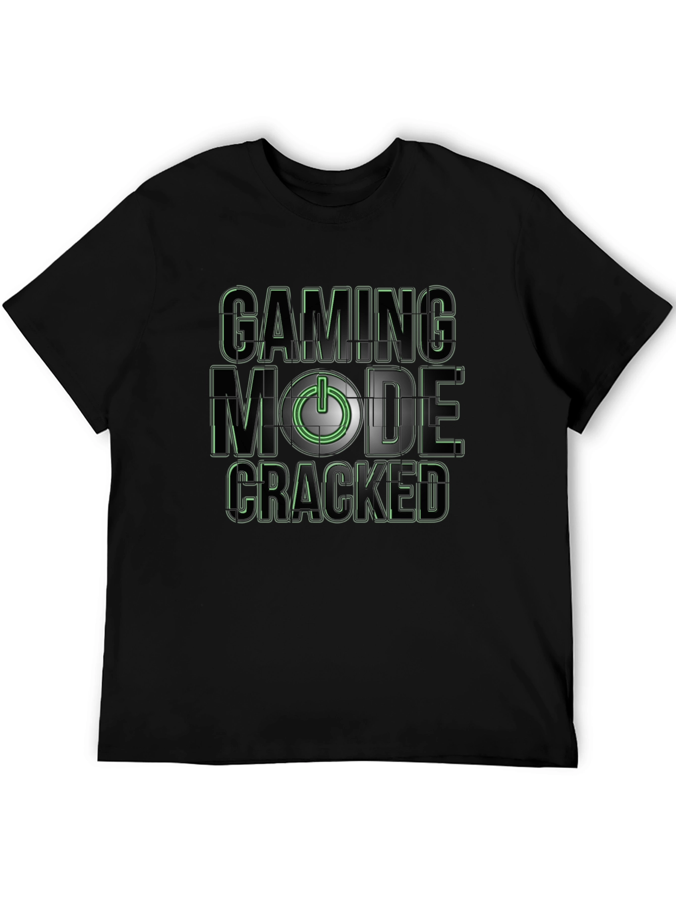 Gaming Mode Cracked T-Shirt - Black