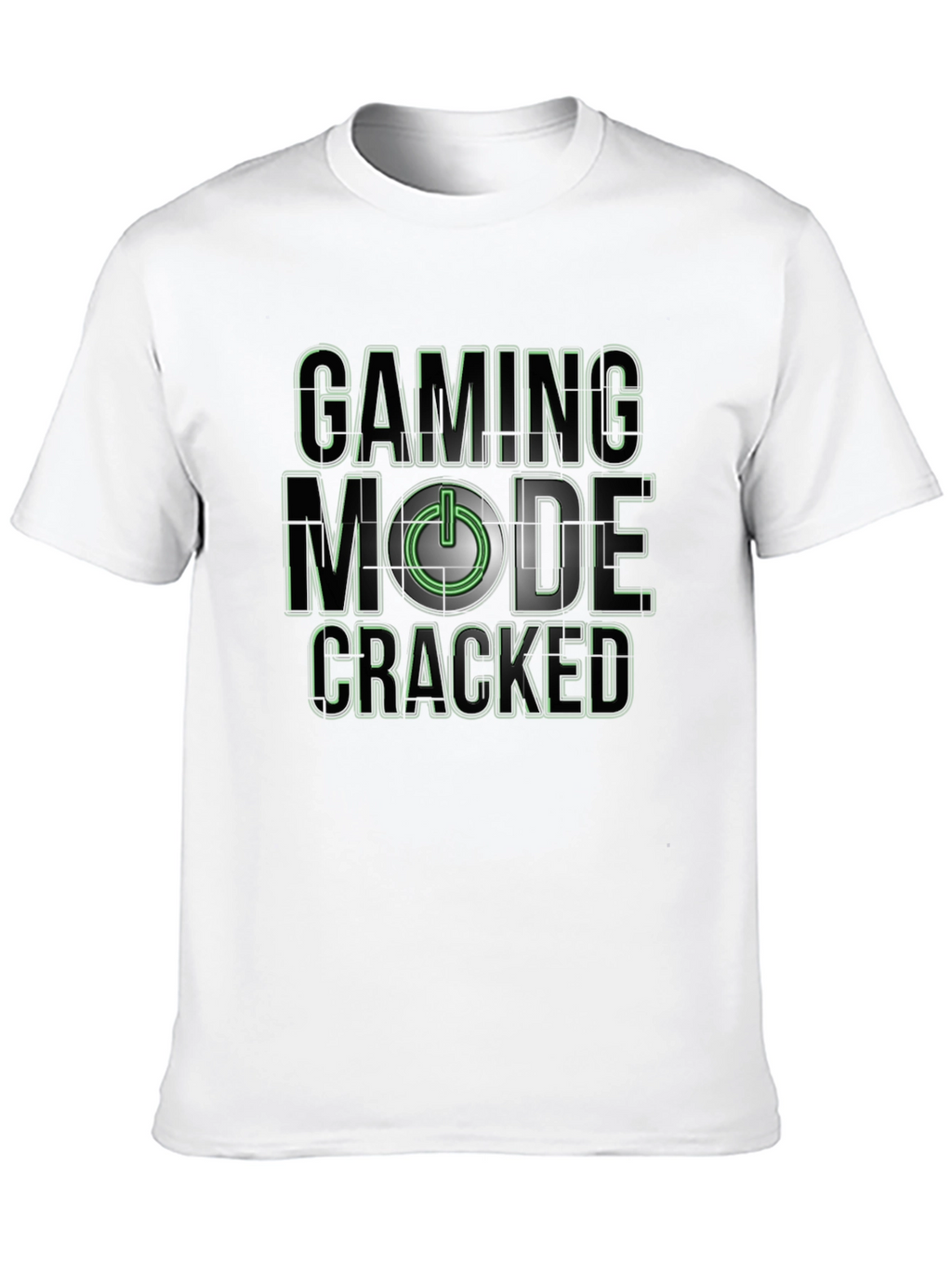Gaming Mode Cracked T-Shirt - Black