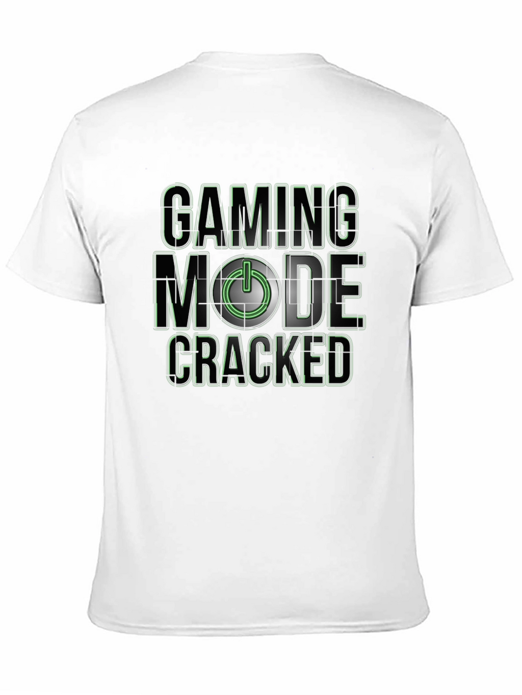 Gaming Mode Cracked T-Shirt - Black