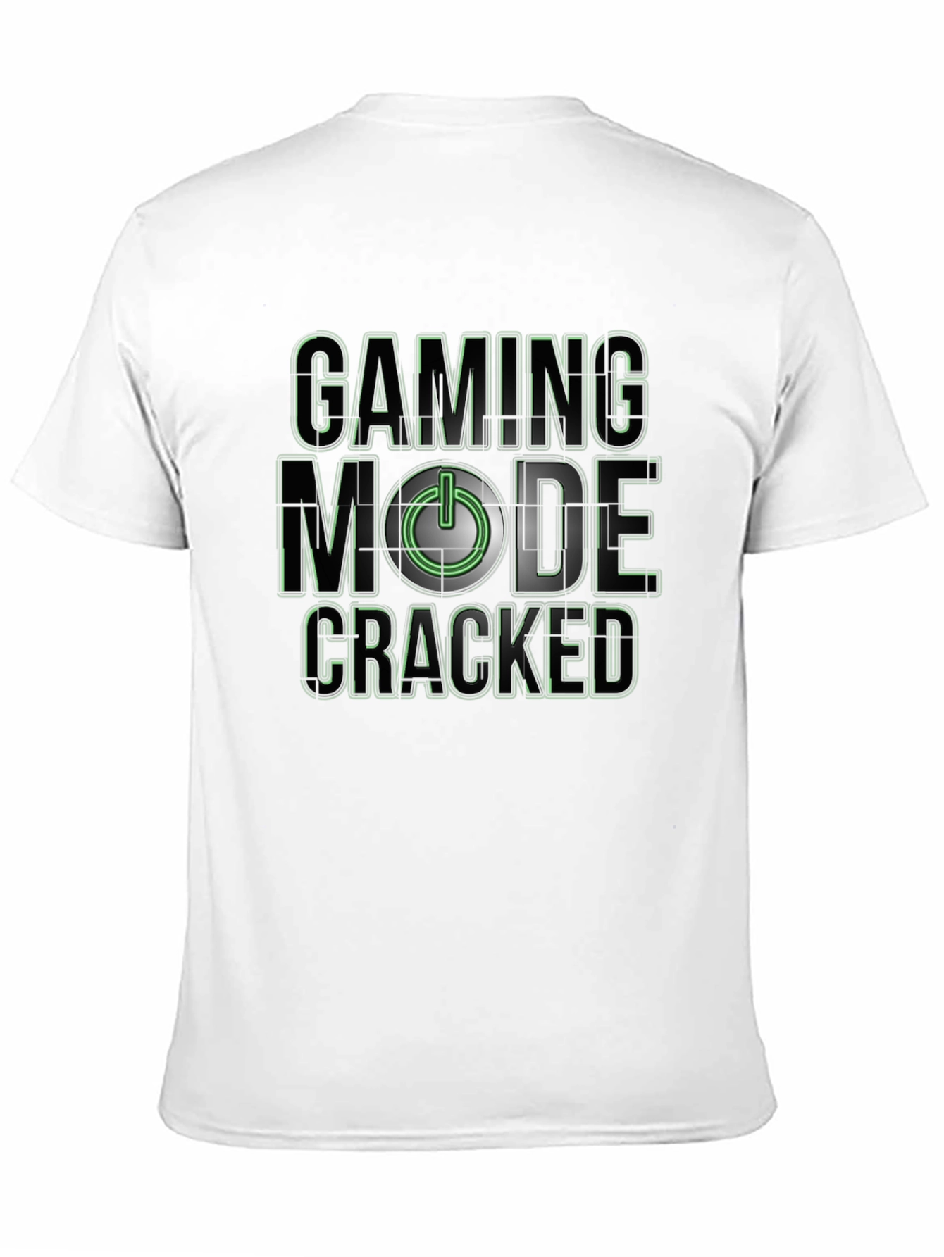 Gaming Mode Cracked T-Shirt - Black
