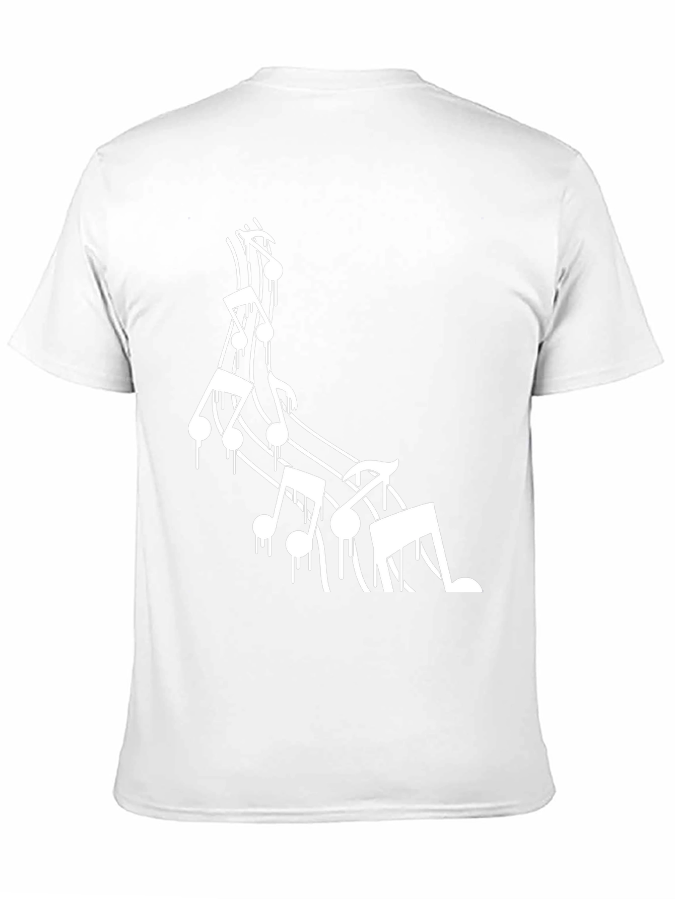 Music Notes Drip Graphic T-Shirt