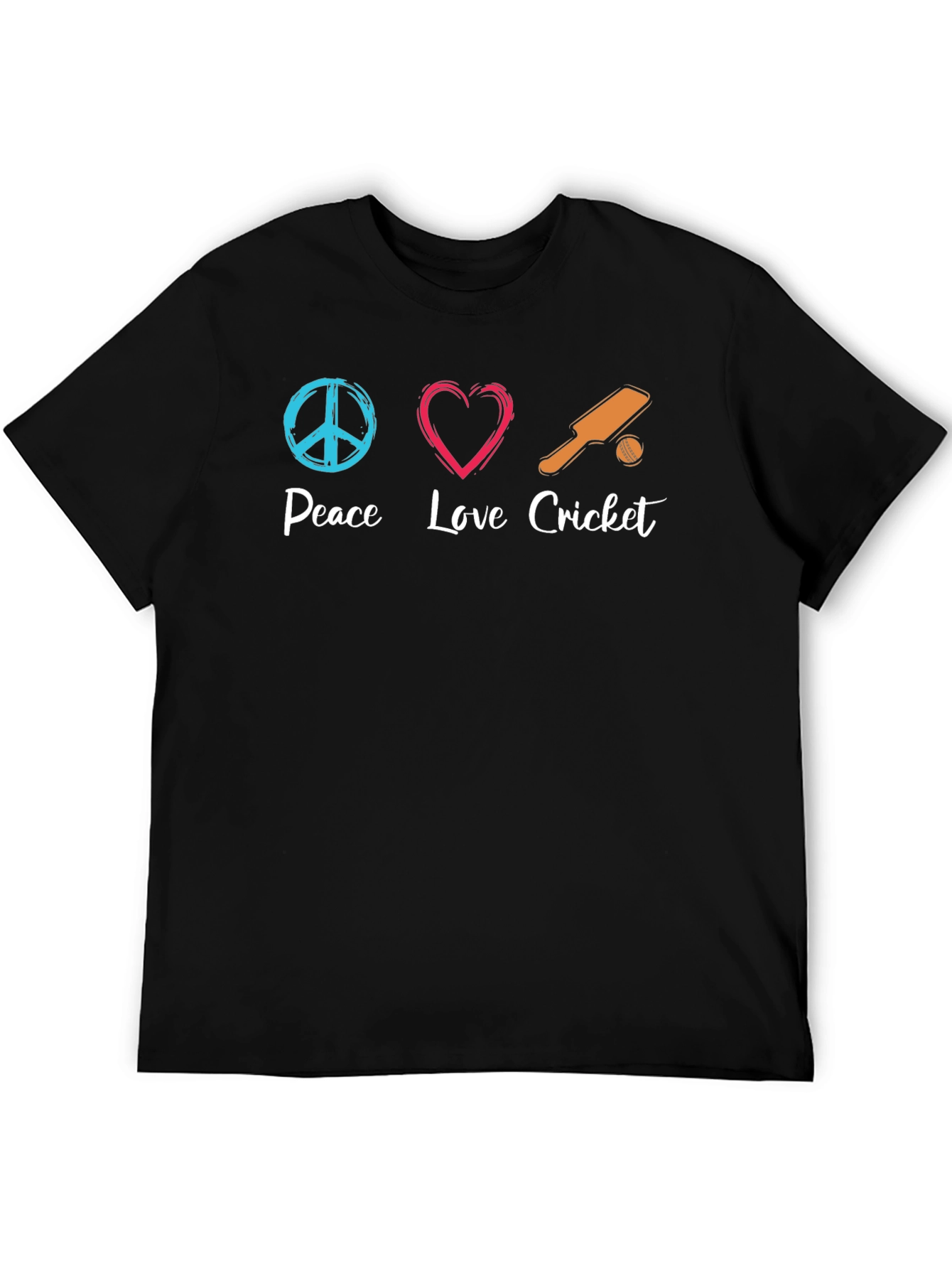 Peace Love Cricket Graphic Tee - Soft Cotton Blend