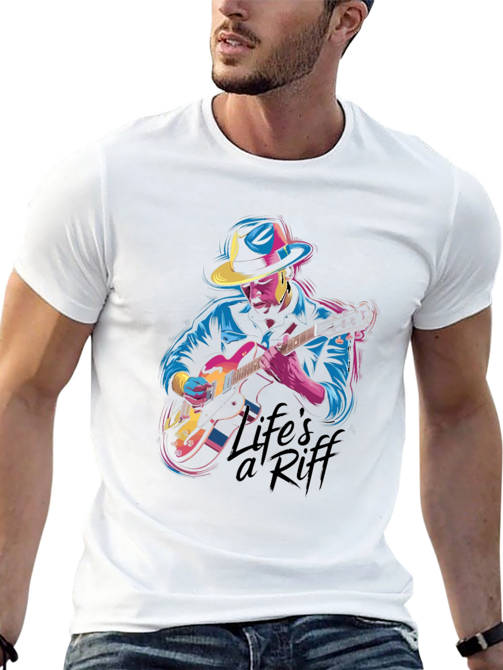 Lifes a Riff Graphic Tee - Musician T-Shirt