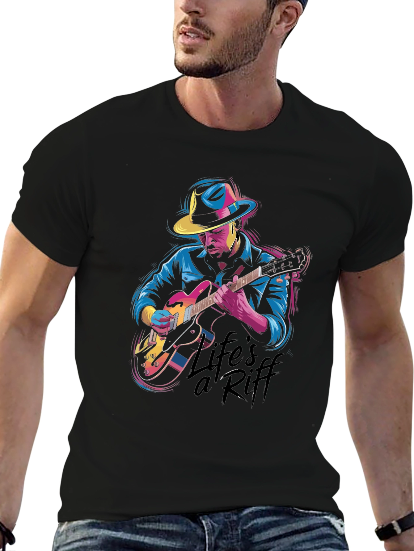 Lifes a Riff Graphic Tee - Musician T-Shirt