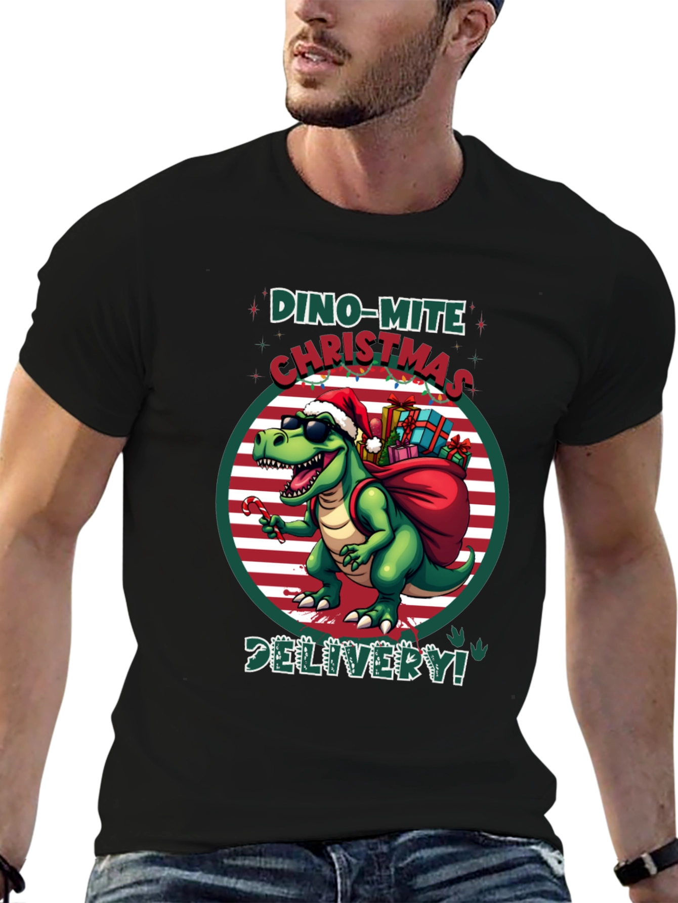 Dino-Mite Christmas Delivery T-Shirt