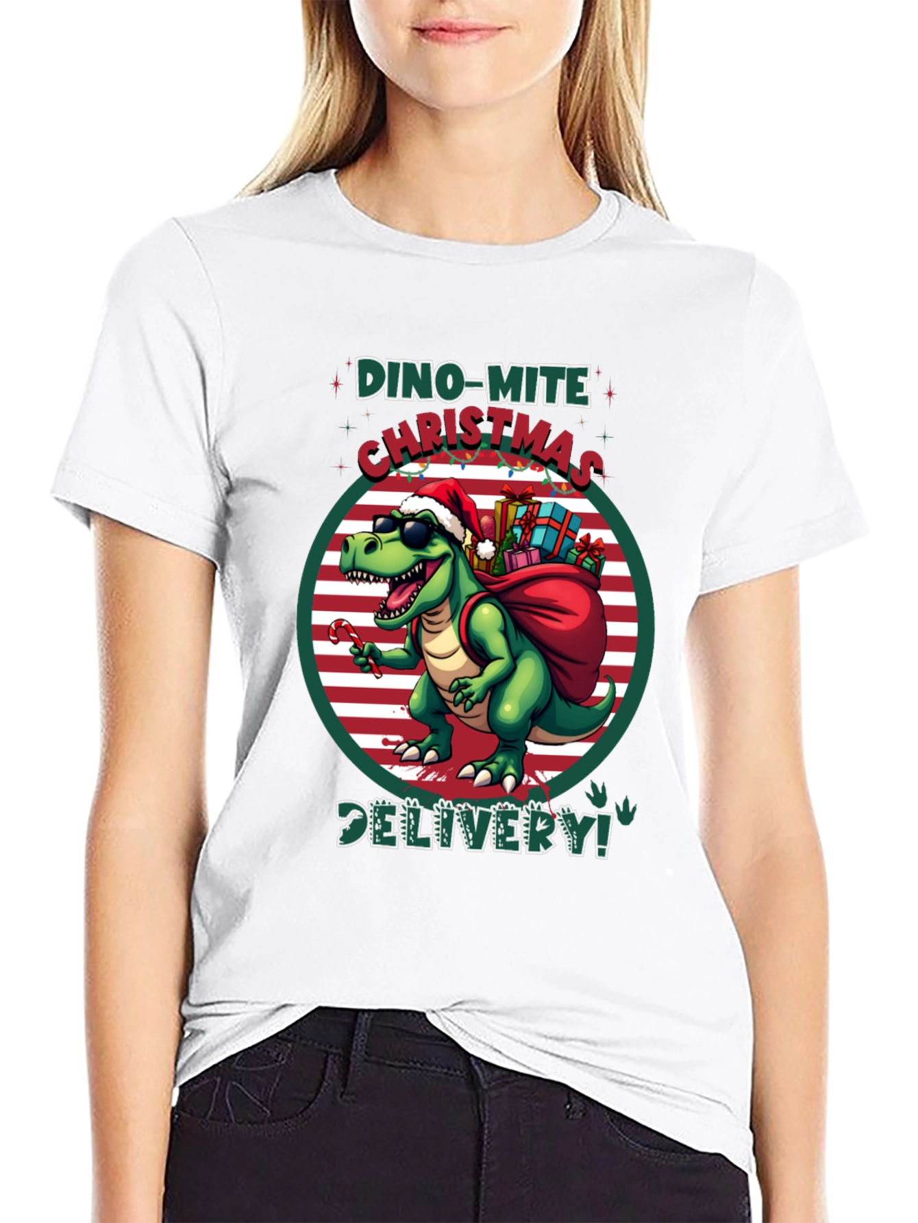 Dino-Mite Christmas Delivery T-Shirt