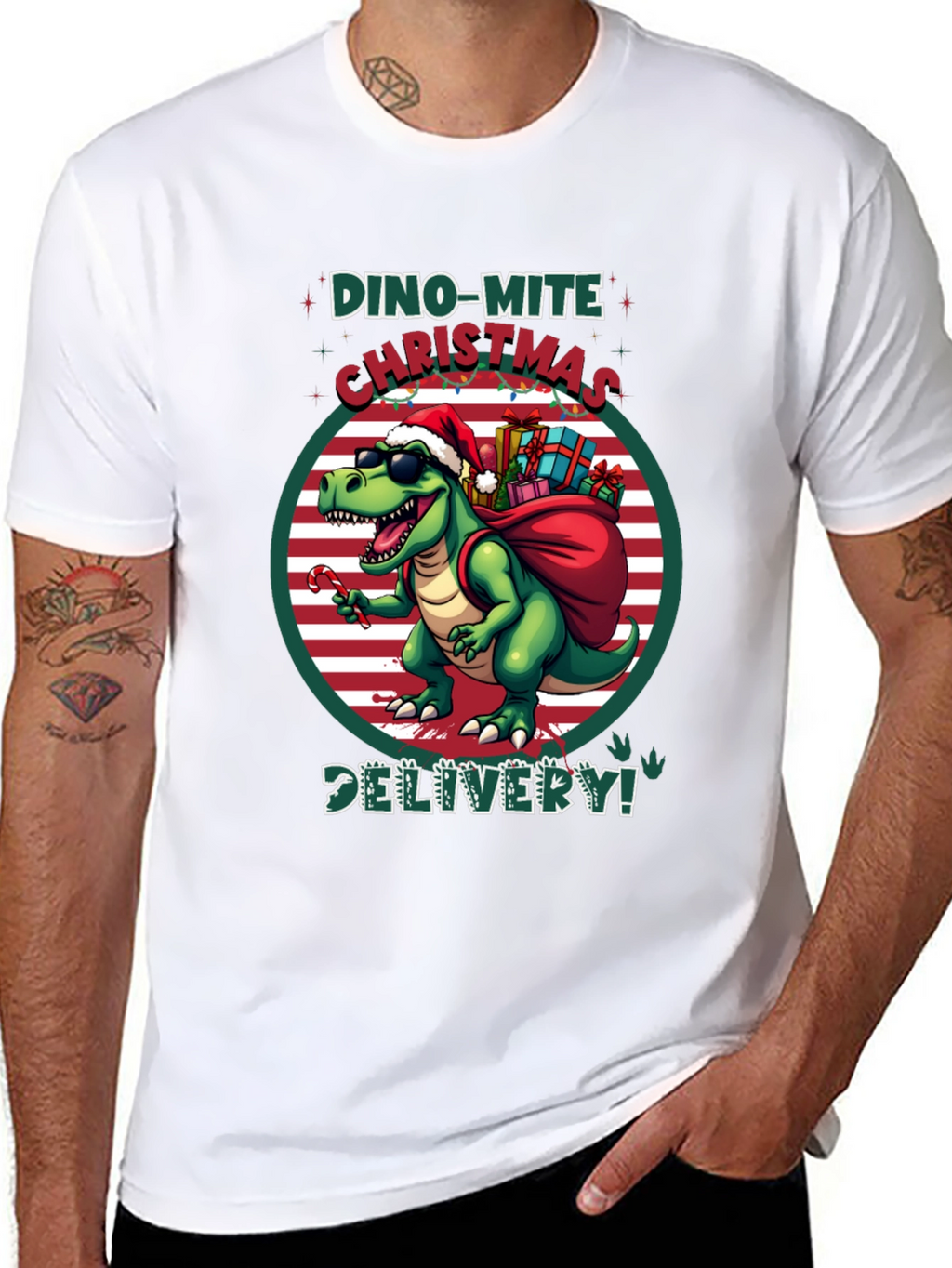 Dino-Mite Christmas Delivery T-Shirt
