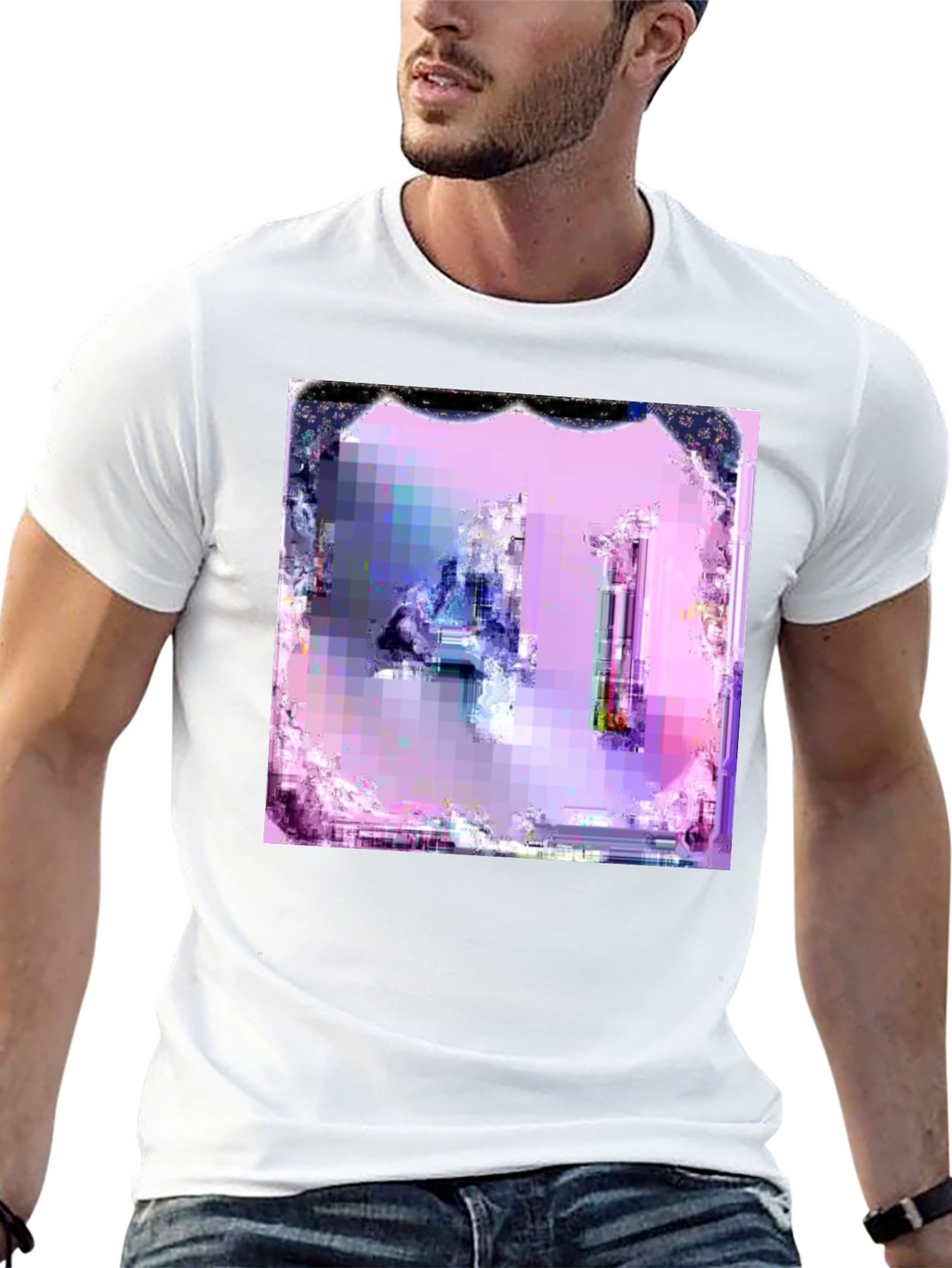 Abstract Art Graphic Tee - Pixelated Design