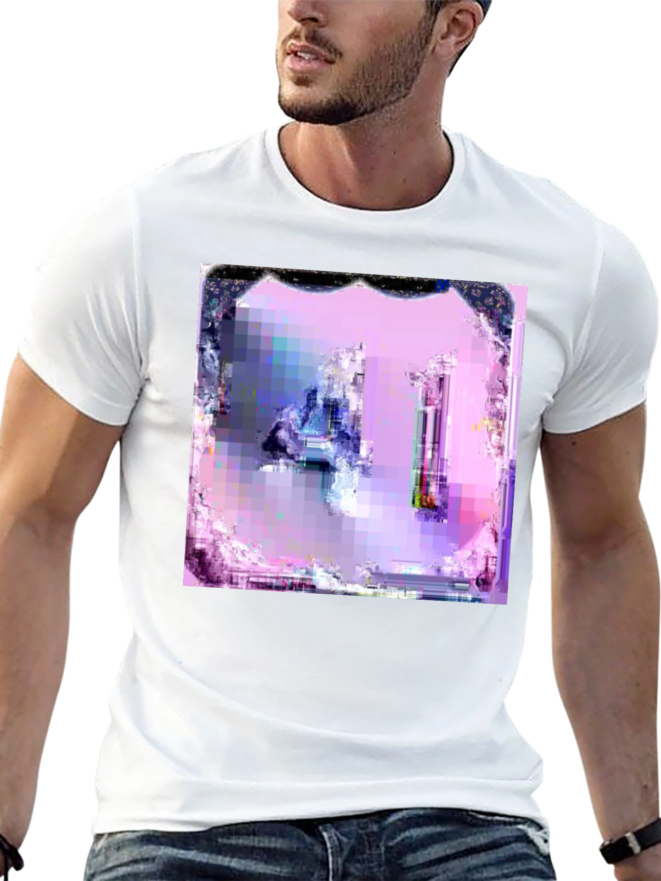 Abstract Art Graphic Tee - Pixelated Design