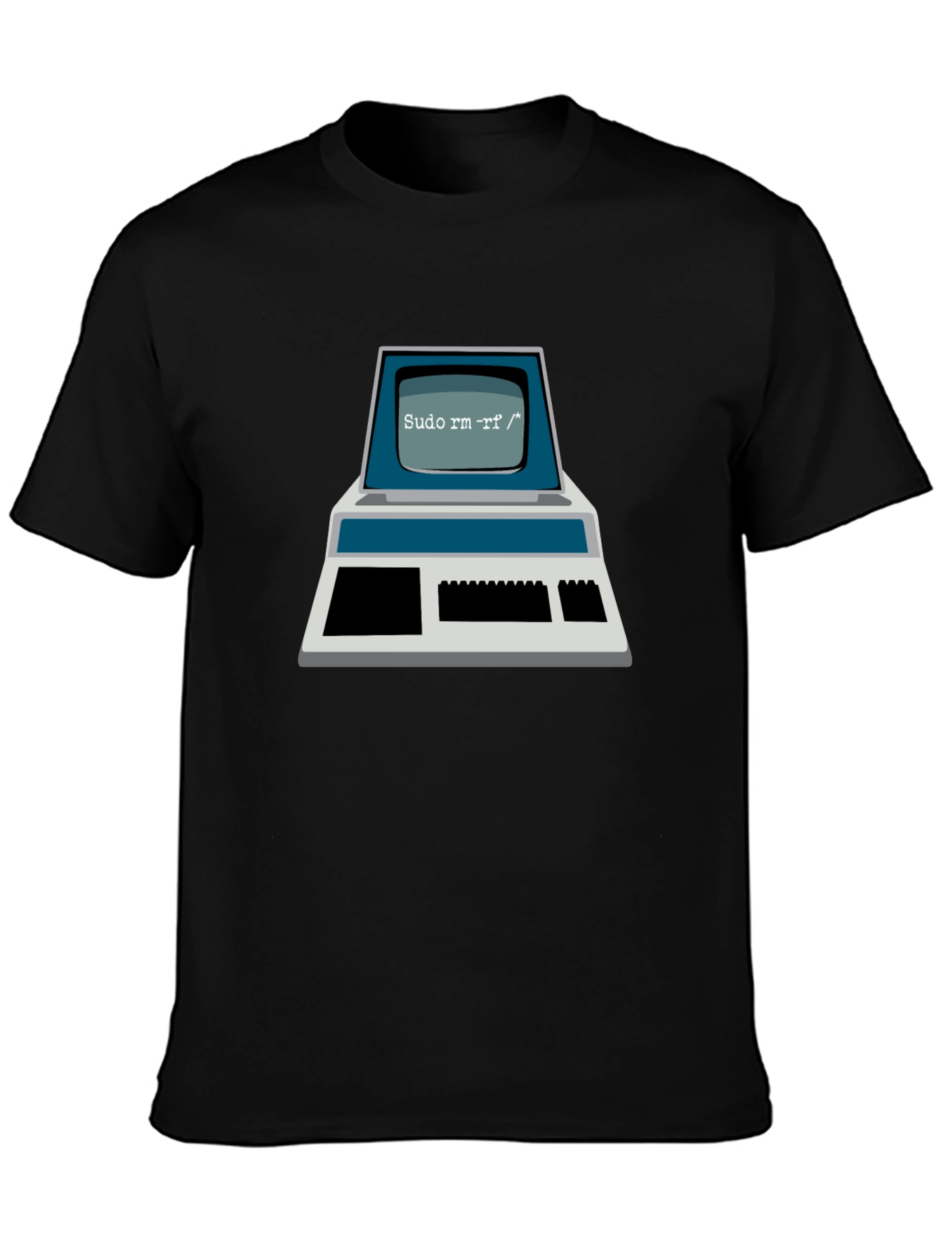 Retro Computer Command T-Shirt - Sudo rm -rf