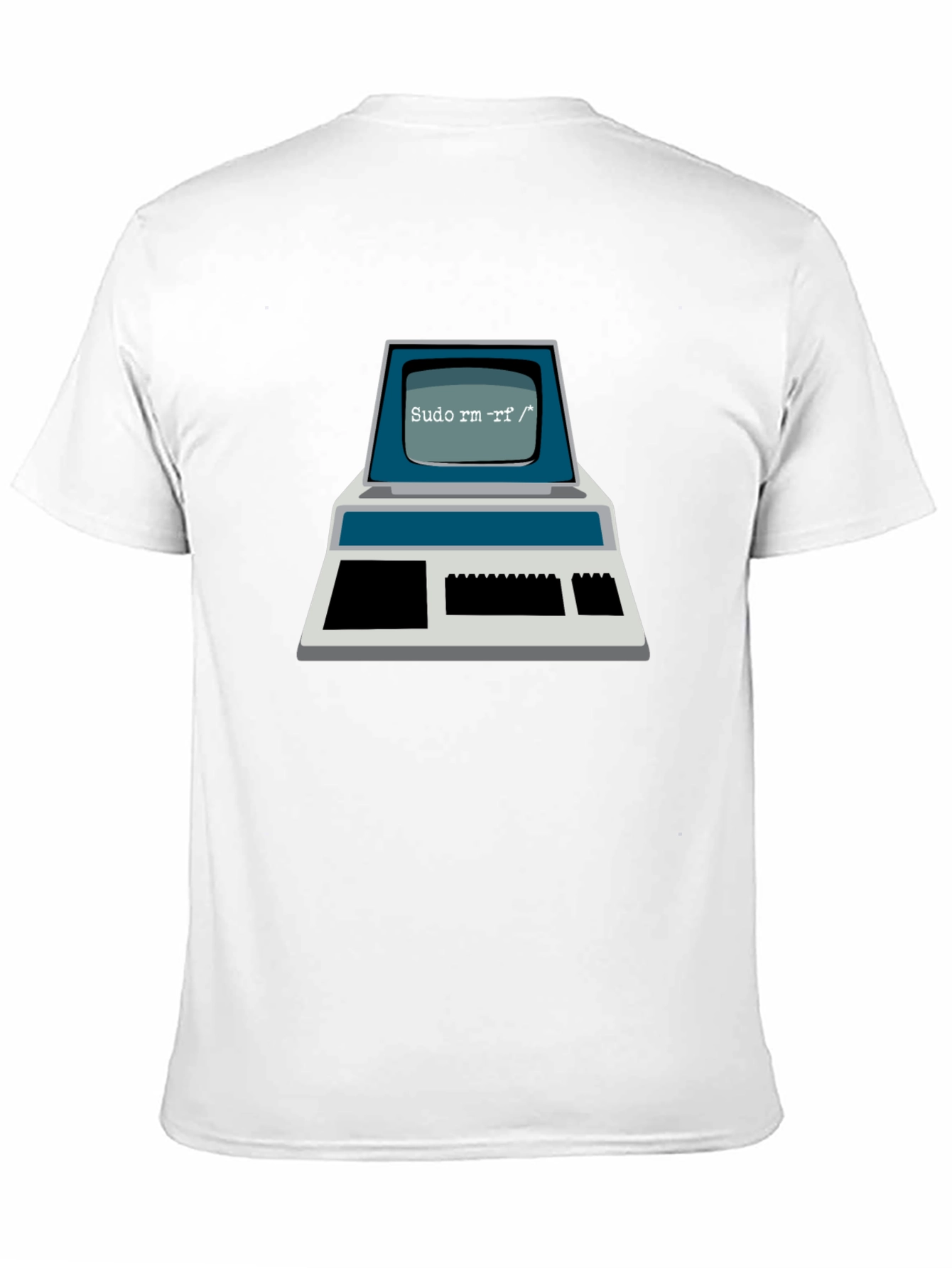 Retro Computer Command T-Shirt - Sudo rm -rf