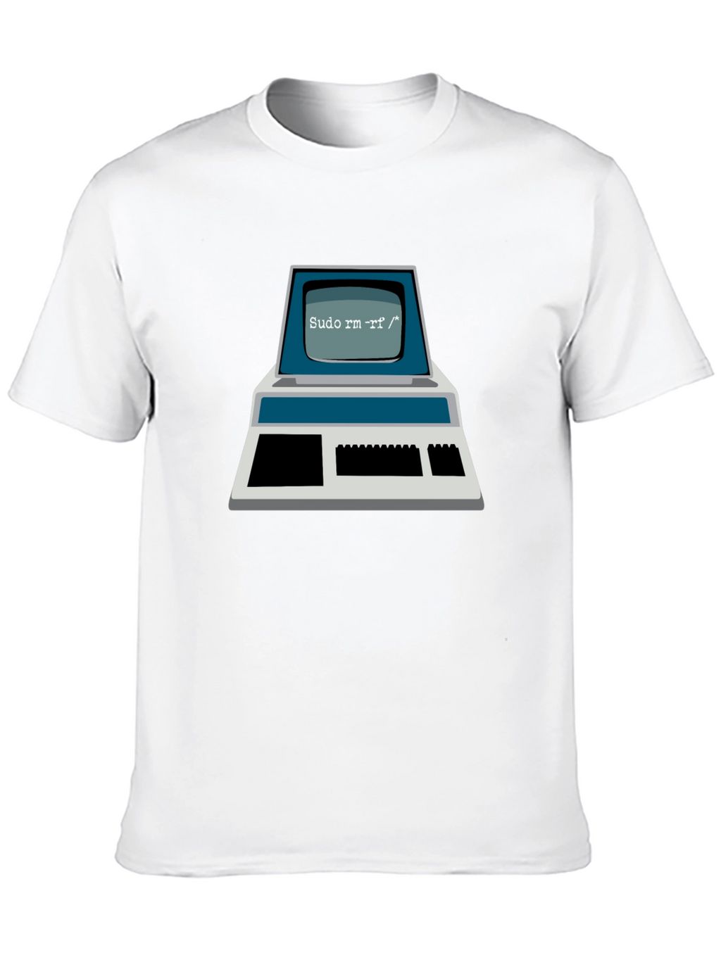 Retro Computer Command T-Shirt - Sudo rm -rf