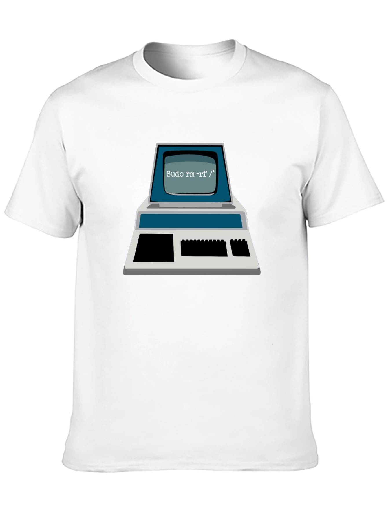 Retro Computer Command T-Shirt - Sudo rm -rf