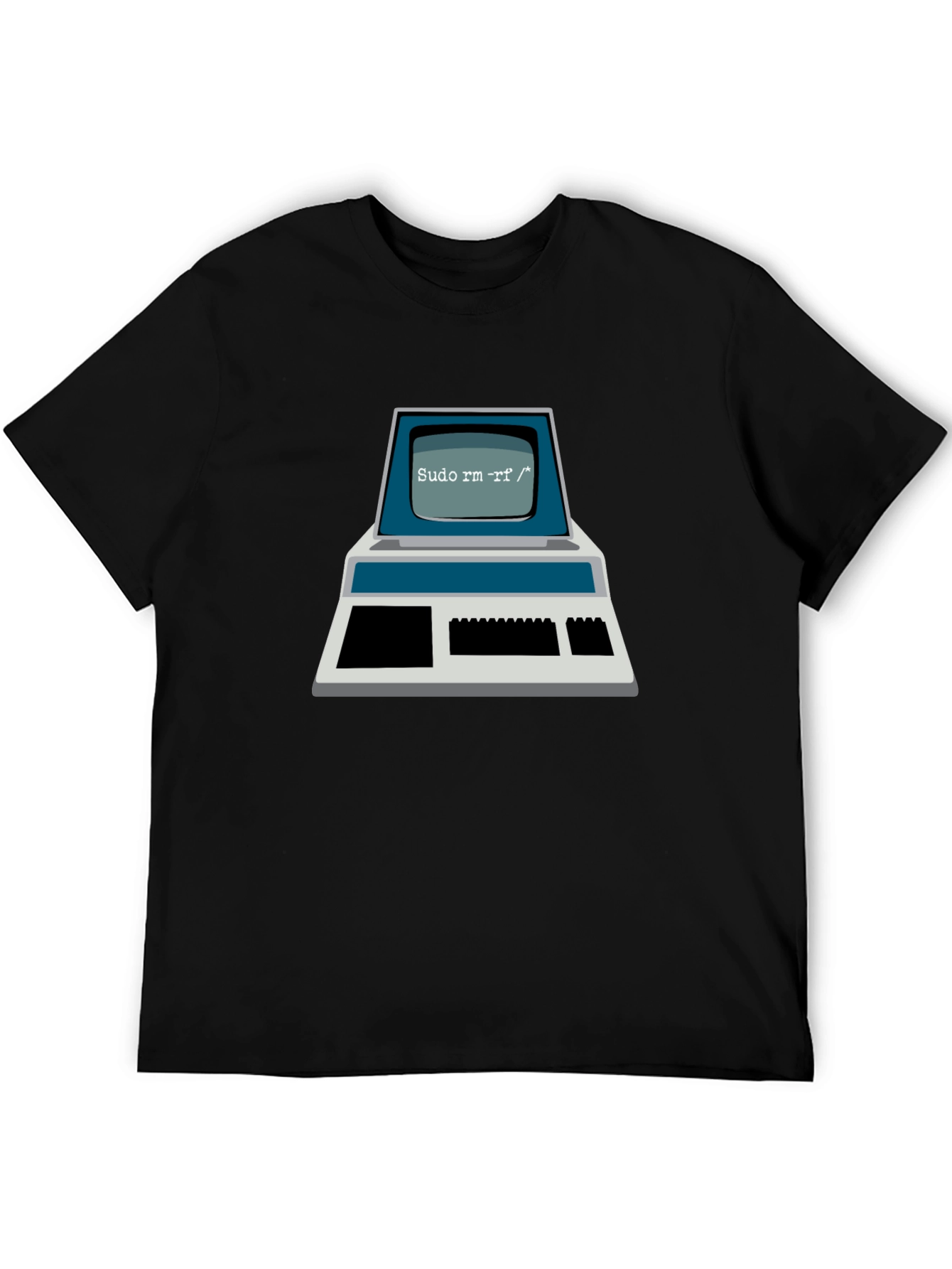 Retro Computer Command T-Shirt - Sudo rm -rf