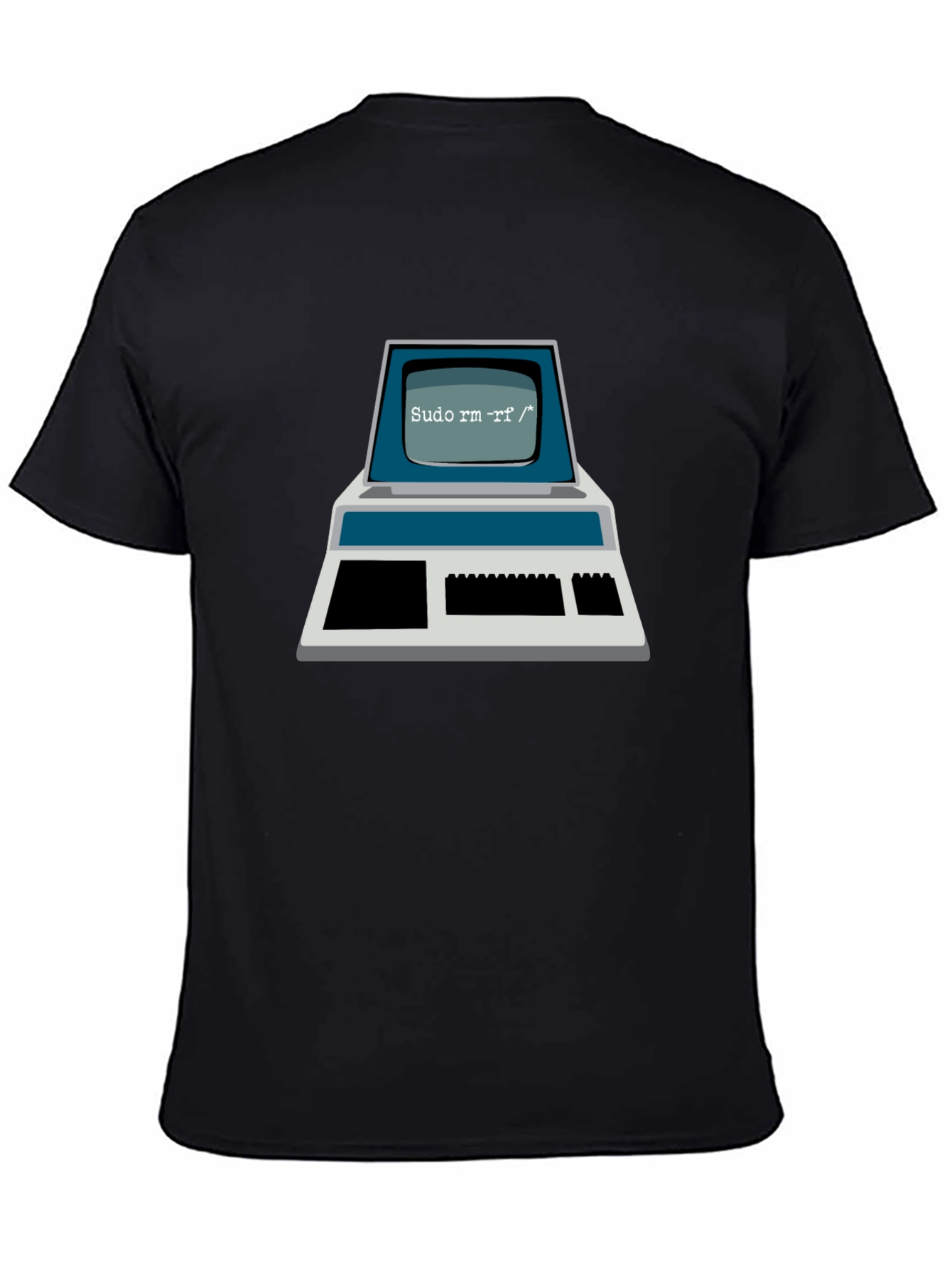 Retro Computer Command T-Shirt - Sudo rm -rf
