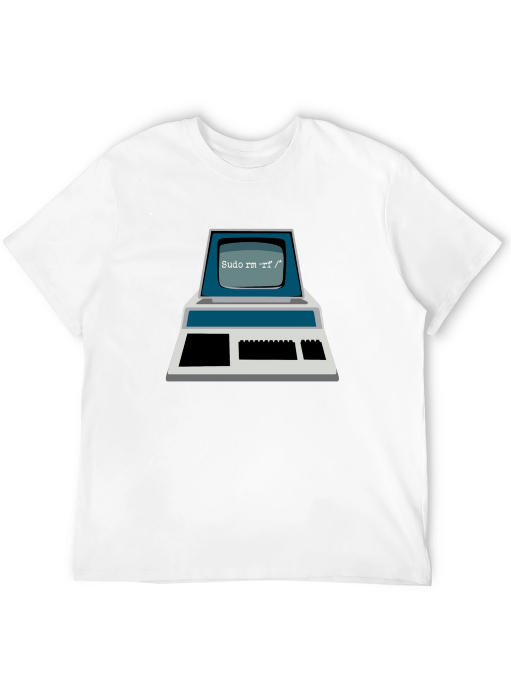 Retro Computer Command T-Shirt - Sudo rm -rf