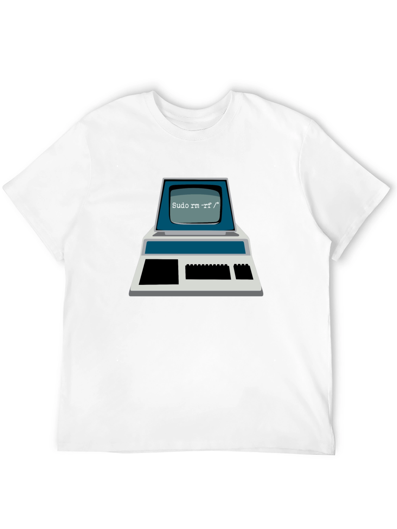 Retro Computer Command T-Shirt - Sudo rm -rf