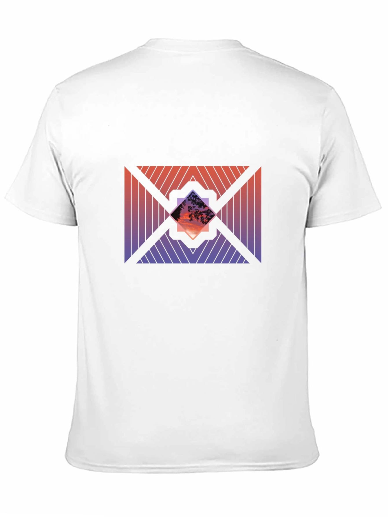 Sunset Geometric Graphic Tee