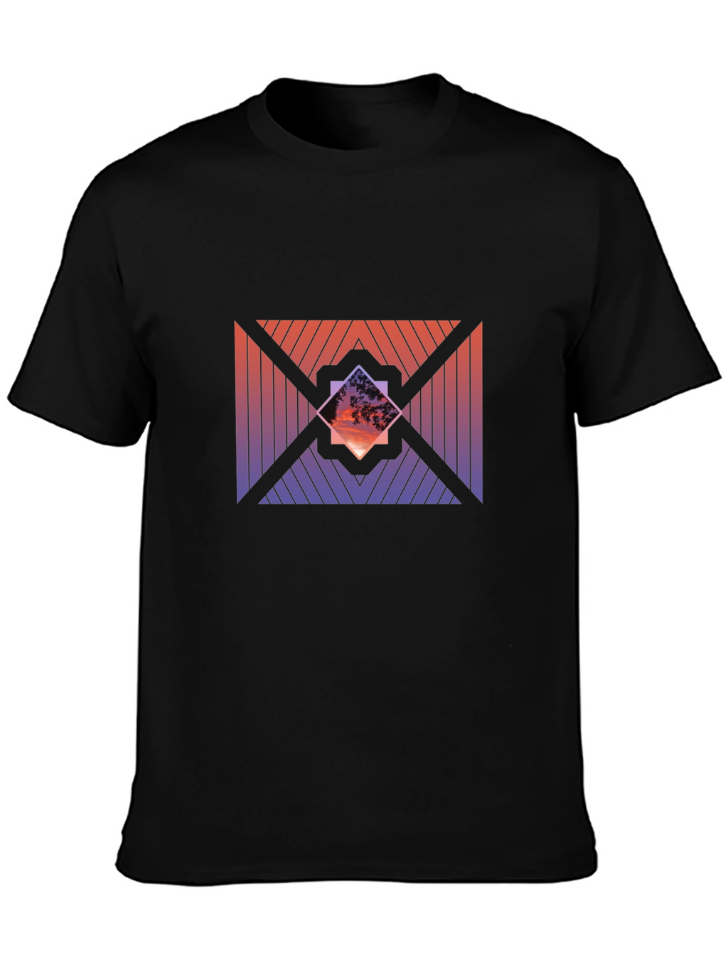 Sunset Geometric Graphic Tee