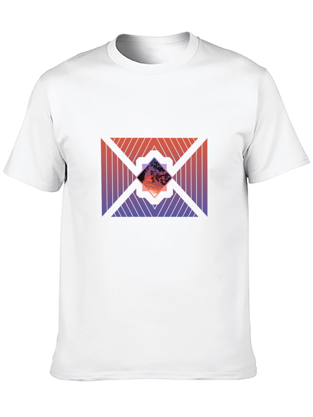 Sunset Geometric Graphic Tee