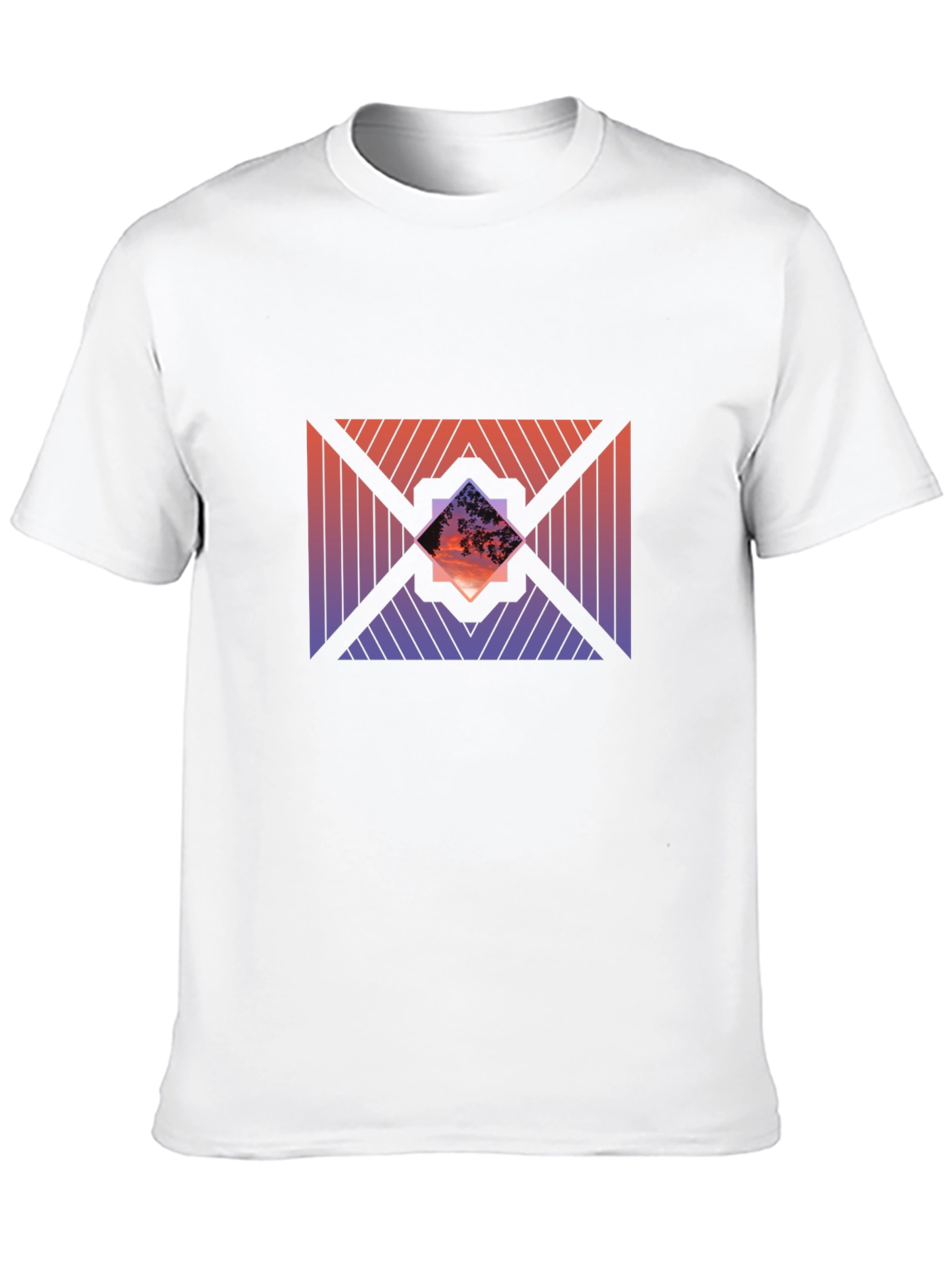 Sunset Geometric Graphic Tee