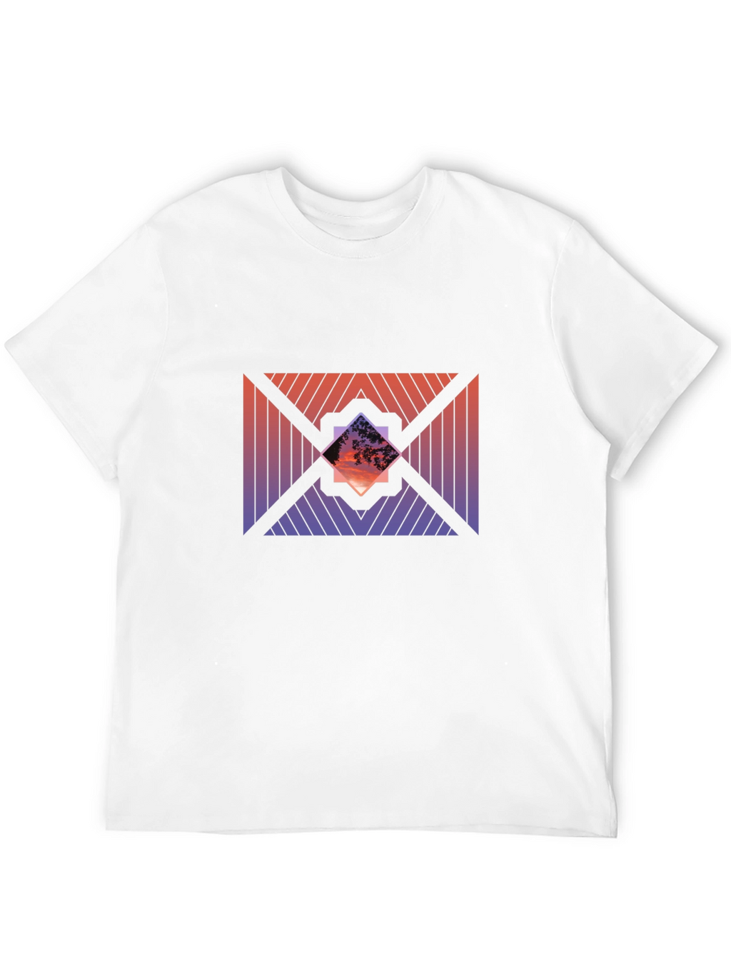 Sunset Geometric Graphic Tee