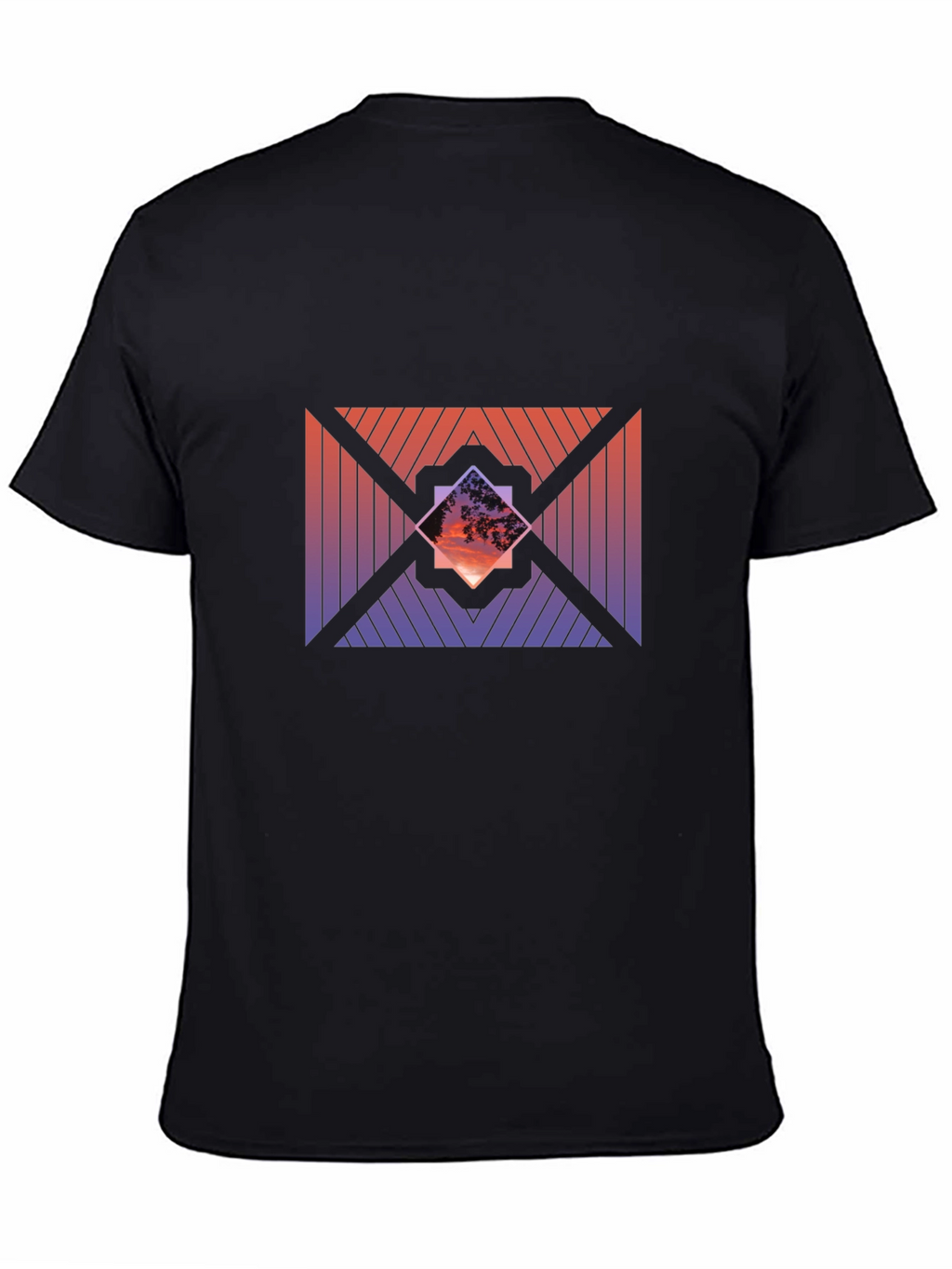 Sunset Geometric Graphic Tee