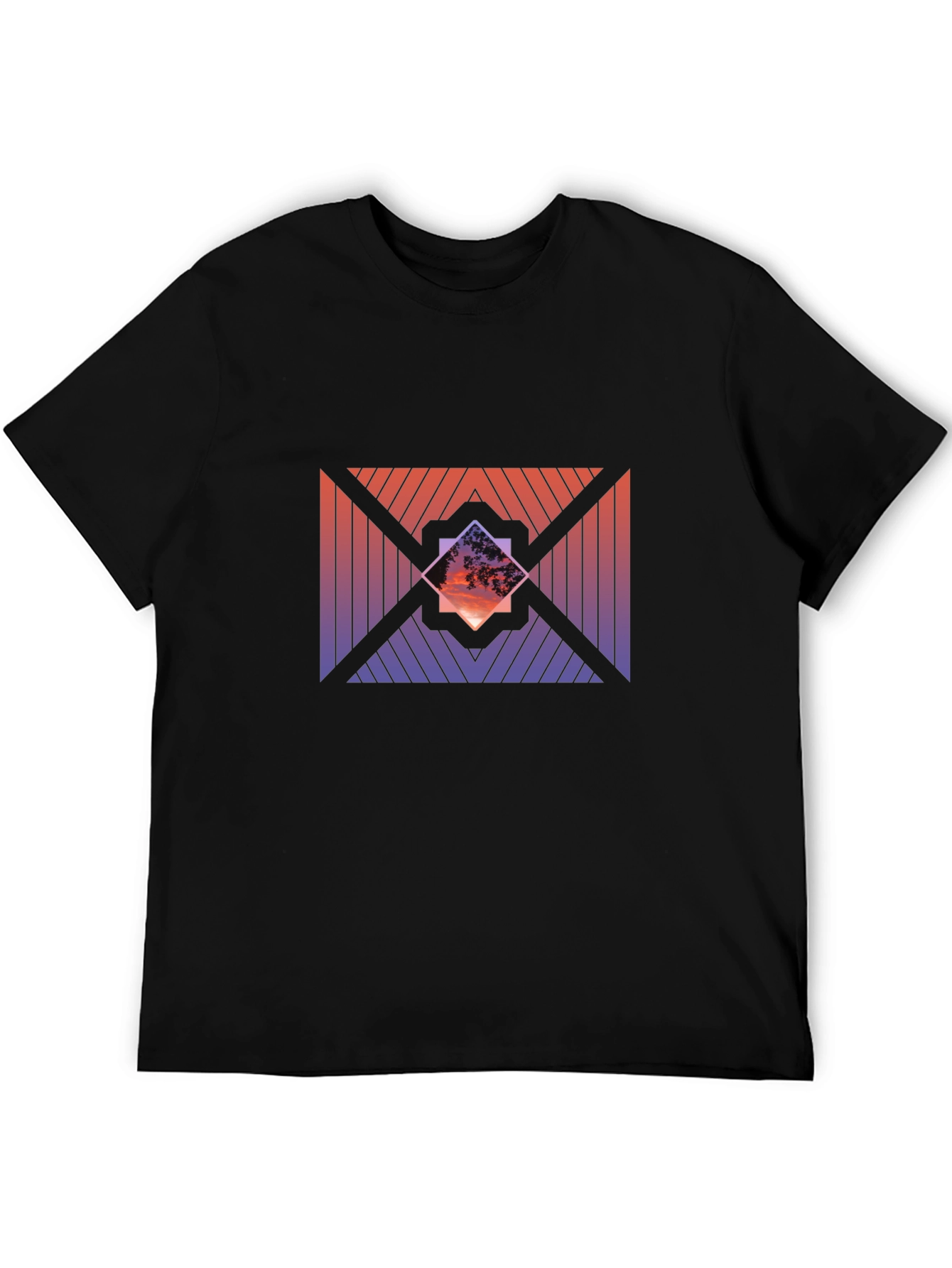 Sunset Geometric Graphic Tee