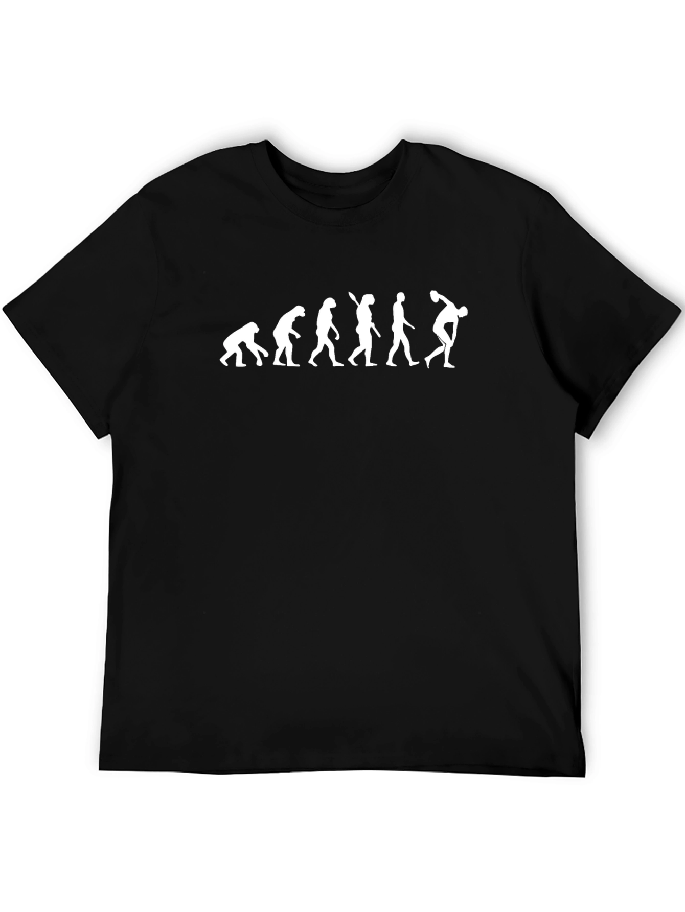 Evolution Frisbee Thrower Graphic T-Shirt