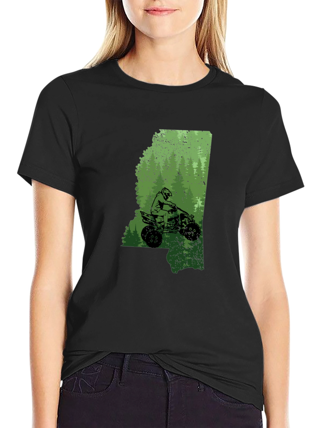 Mississippi ATV Rider T-Shirt - Black