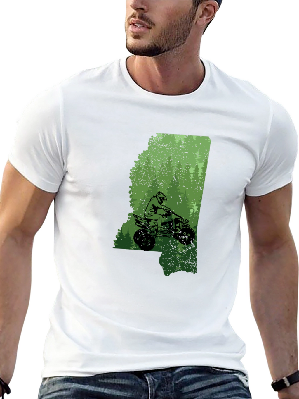 Mississippi ATV Rider T-Shirt - Black