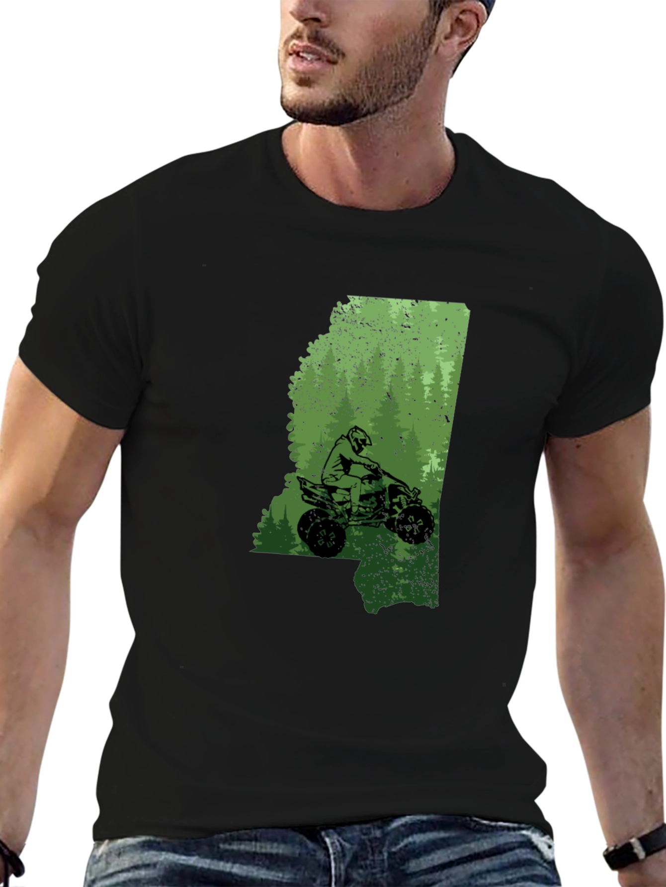 Mississippi ATV Rider T-Shirt - Black